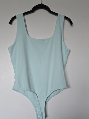 Francesca's Collections Light Aqua Scoop Neck One-Piece